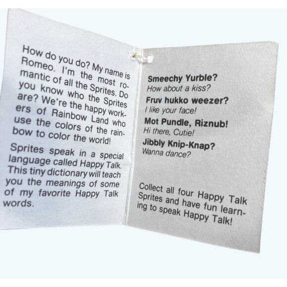 Taco Bell Hallmark Happy Talk Sprite Romeo Plush Doll Vintage 1983 - Picture 7 of 12